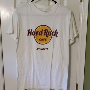 Hard Rock Cafe White Short Sleeve Tee Atlanta